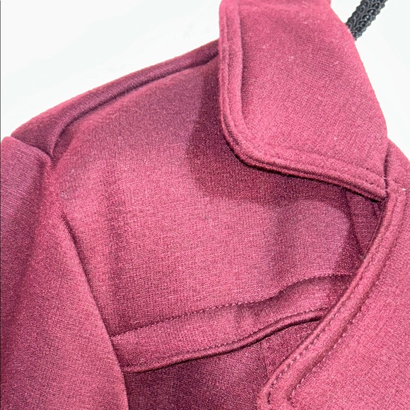 Rue21 Women's Burgundy Double-Breasted Pea Coat - Picture 8 of 16